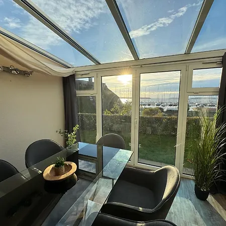 Ferienhaus Südblick Am In Breege, Meerblick Von Allen Drei Etagen, Terrasse, Balkon, Sauna Und Parkplatz Breege